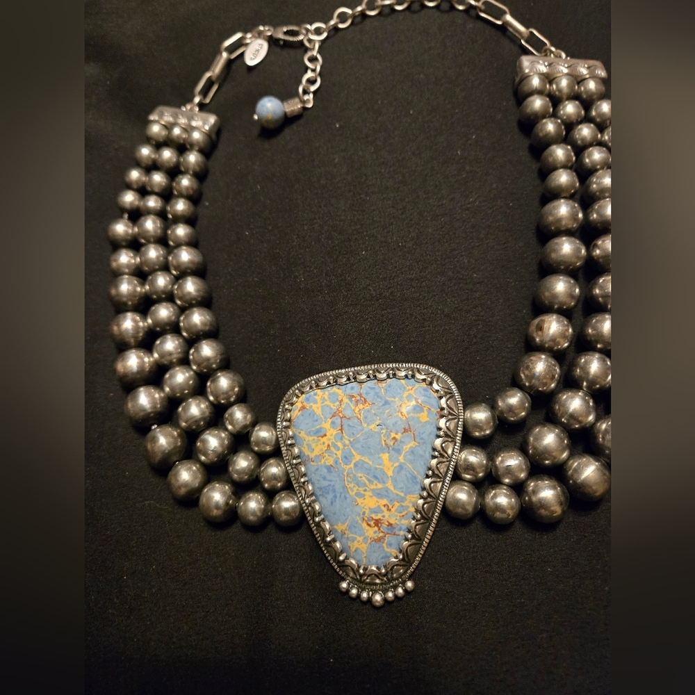 Chicos Juniper And Silver Chocker - image 1